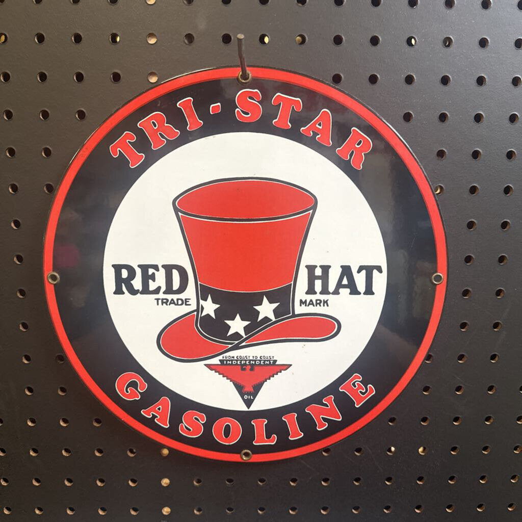 Red Hat Gasoline Porcelian