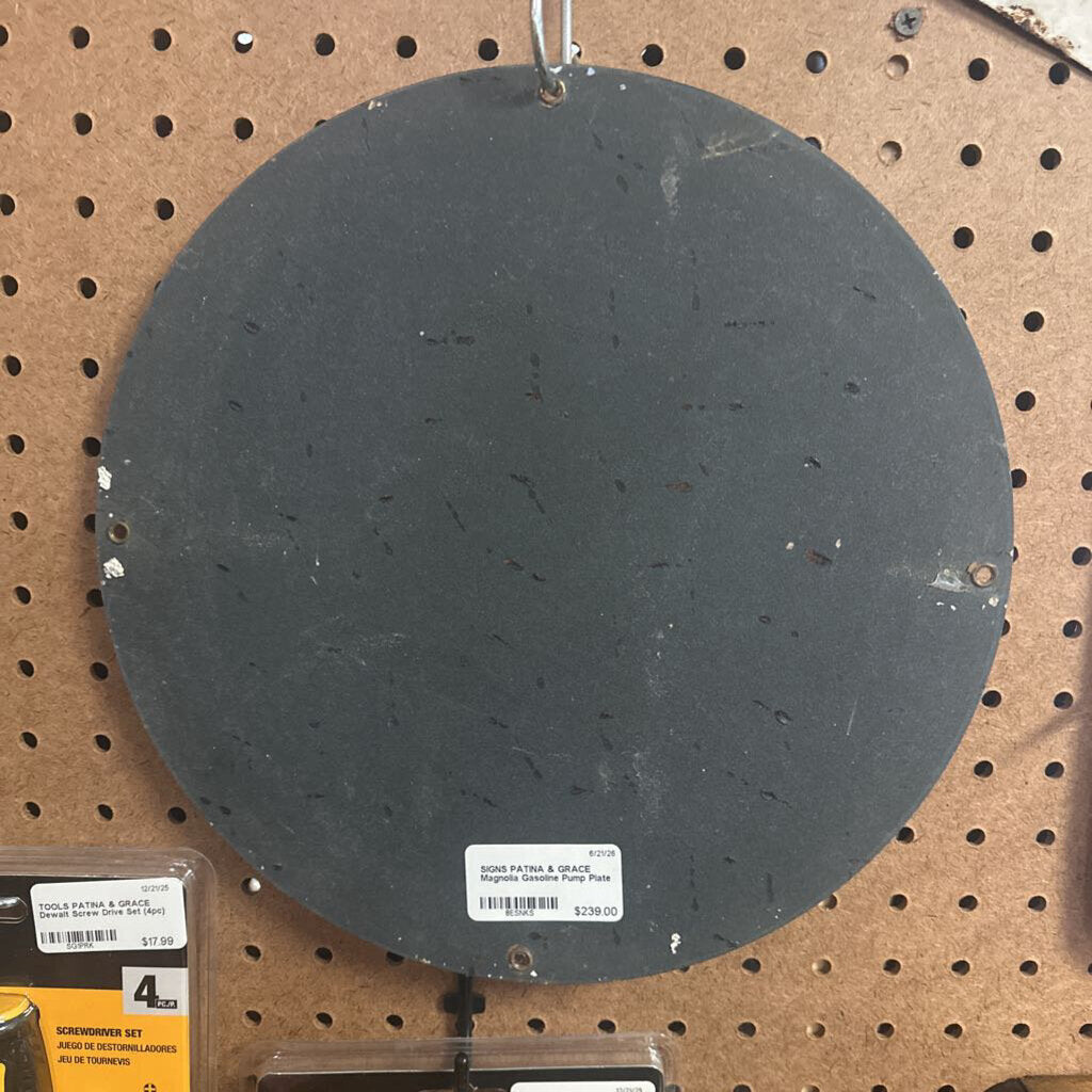 Magnolia Gasoline Pump Plate