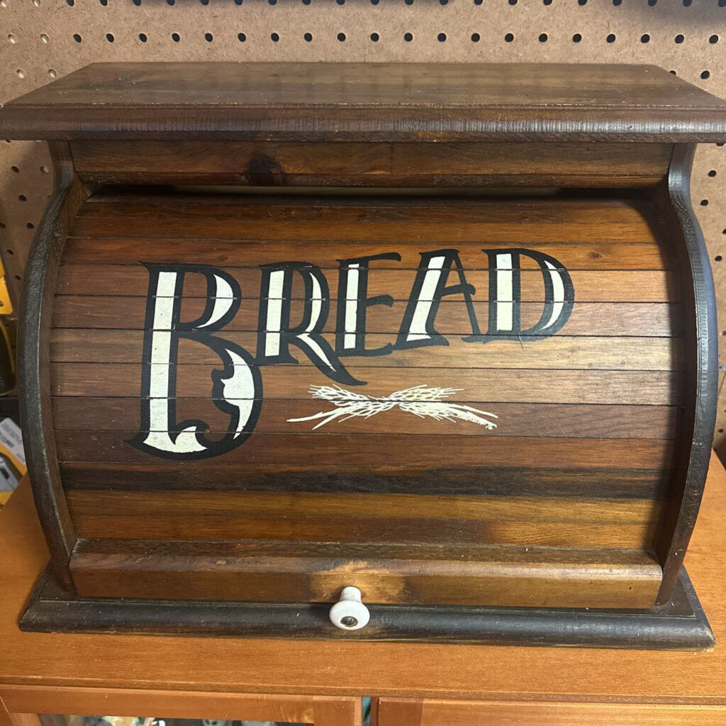 Vintage MCM Roll Top Bread Box