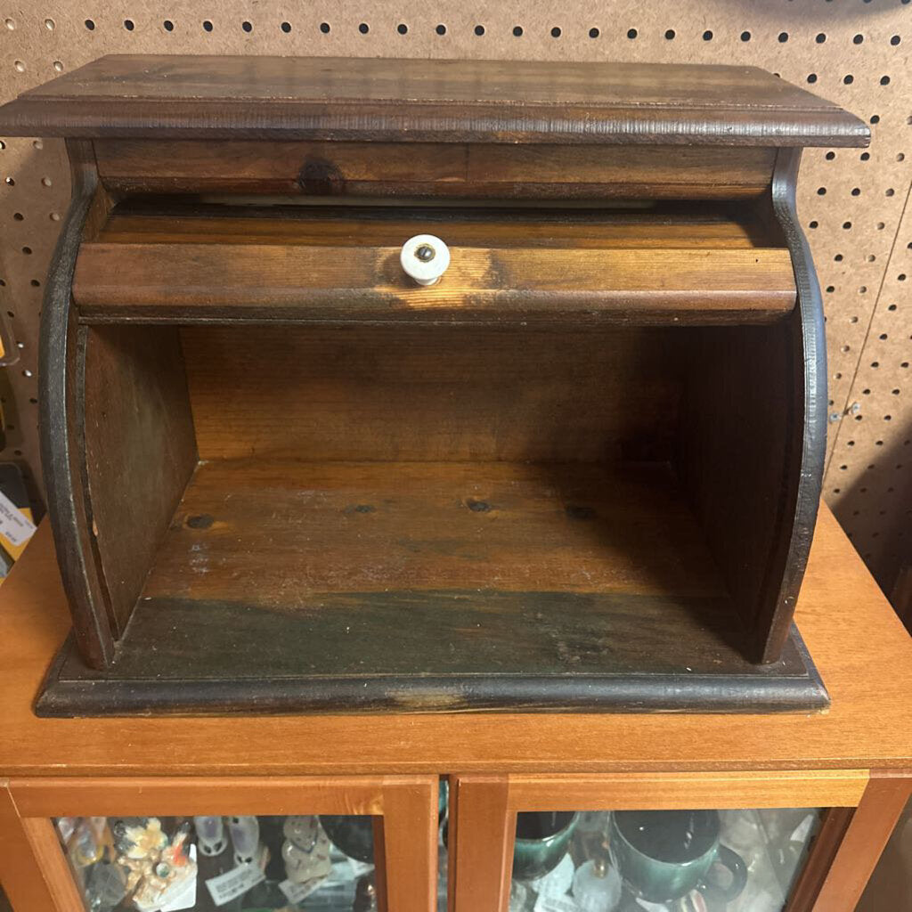 Vintage MCM Roll Top Bread Box