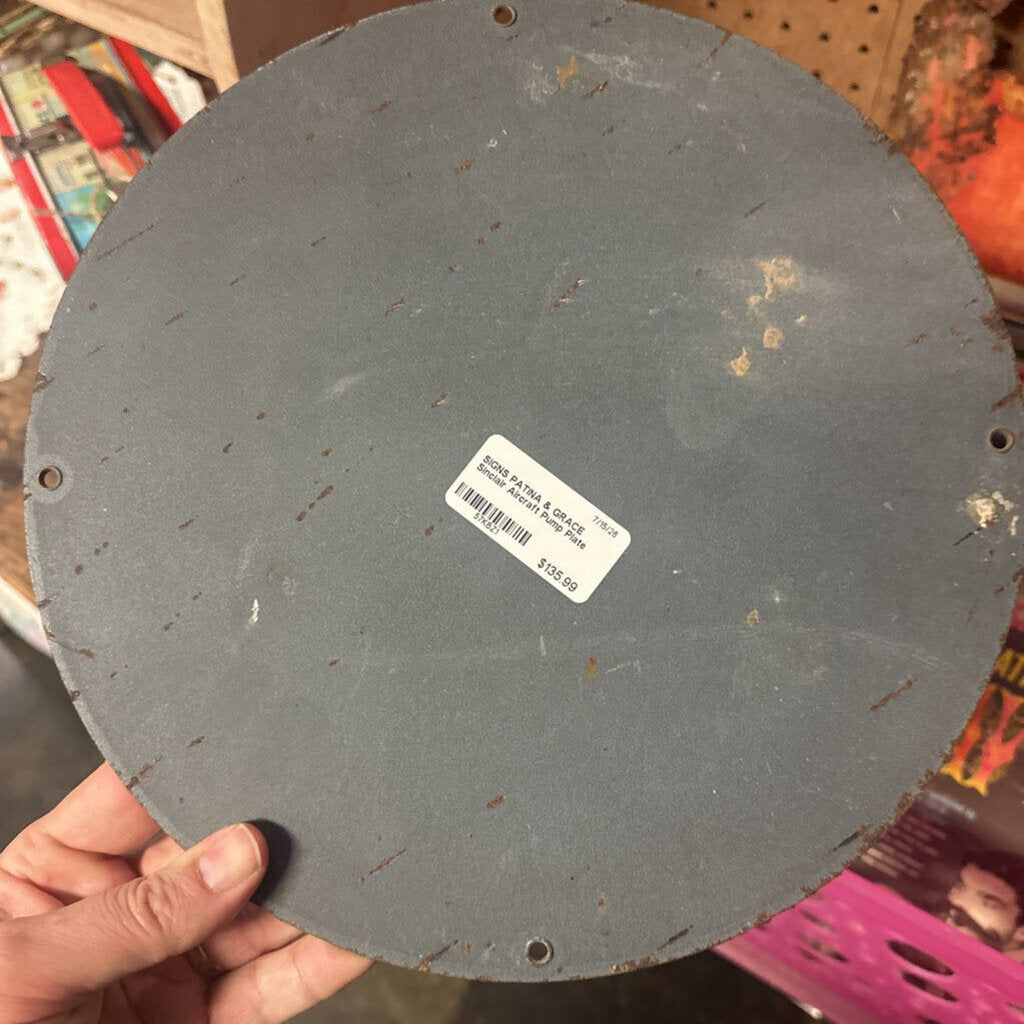 Sinclair Aircraft Pump Plate