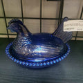 7" HEN ON NEST BLUE