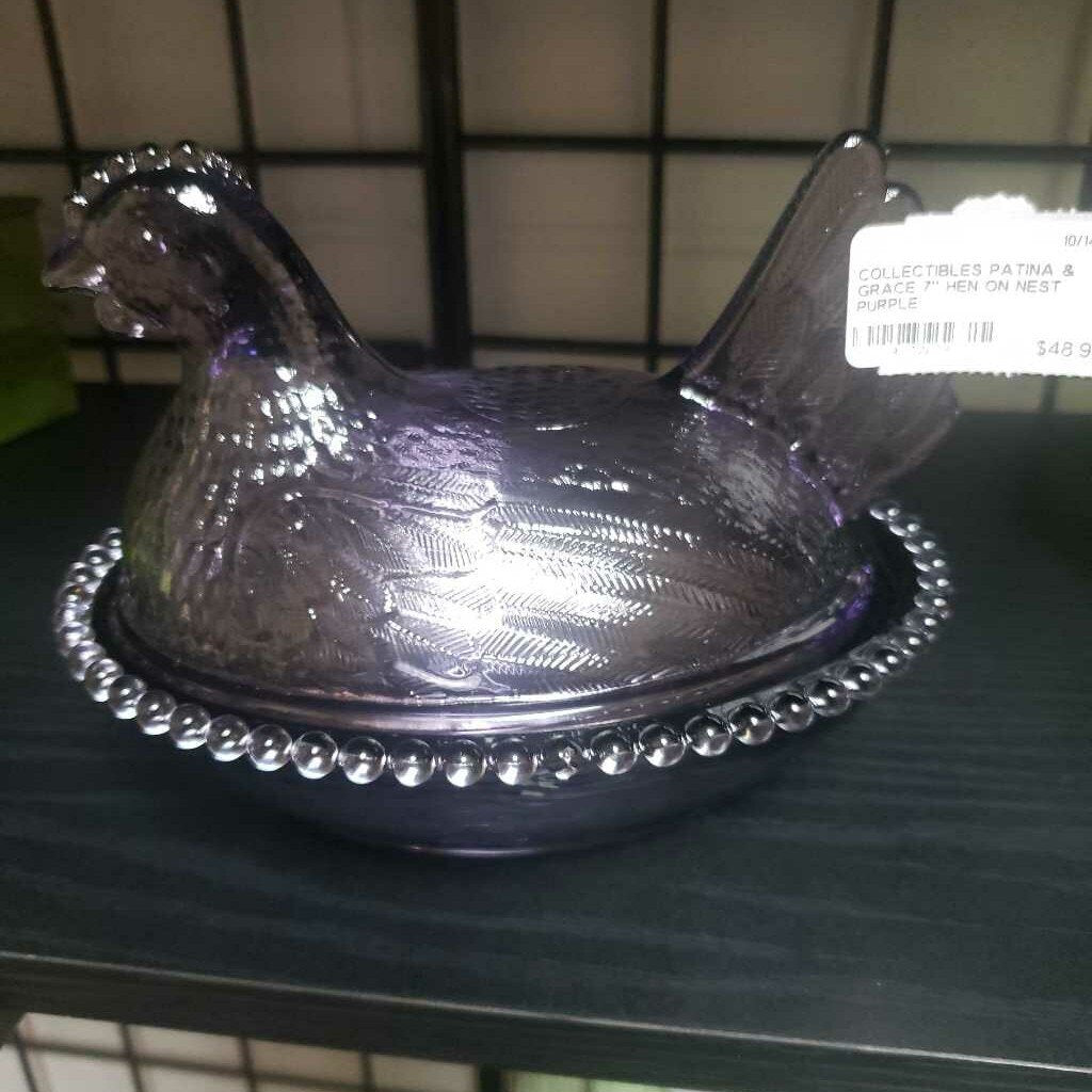 7" HEN ON NEST PURPLE
